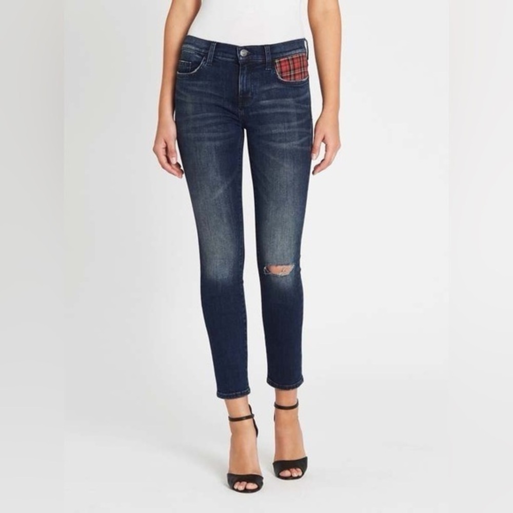 Current/Elliott Stiletto Jean in Erwin/Red Tartan